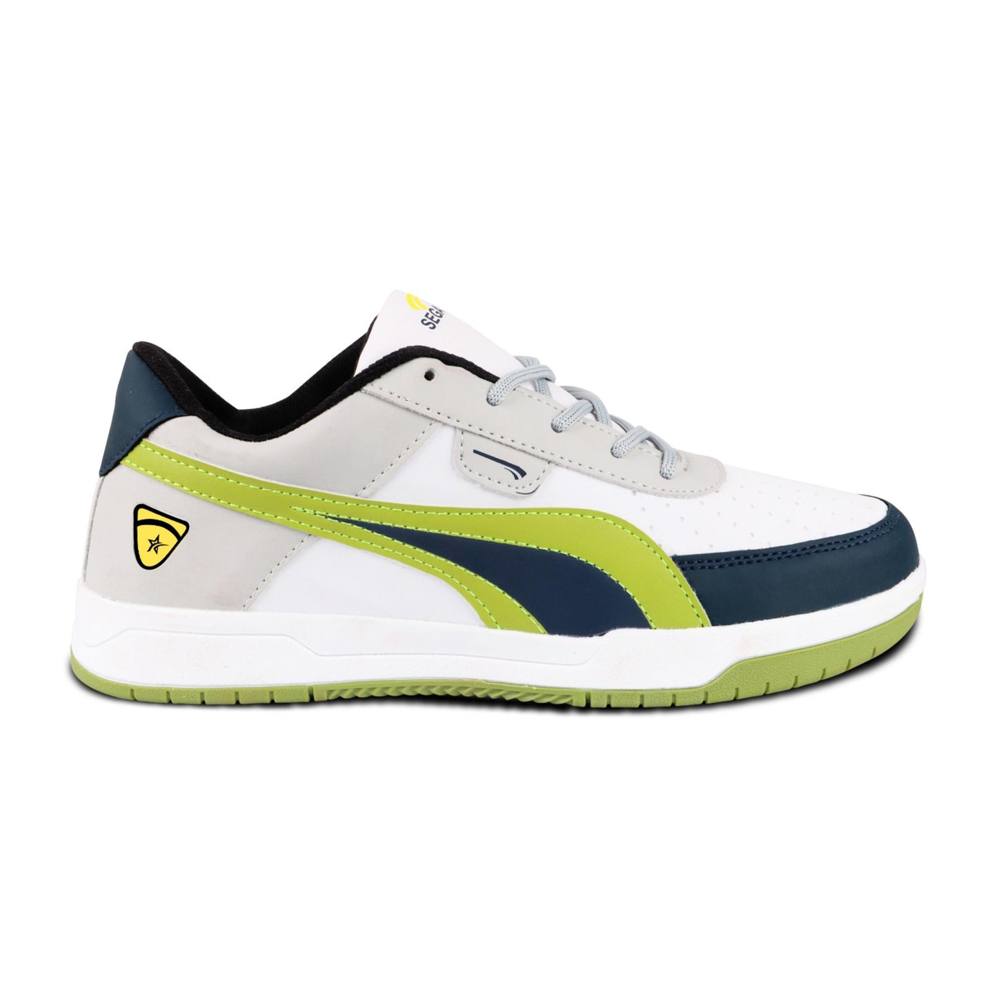 Richale Segastar White Blue and Parrot Green Mens Casual Shoes